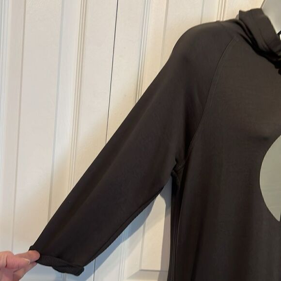 Hyba Charcoal Grey 3/4 Sleeve‎ Hooded Tunic Dress Size S - Picture 6 of 11